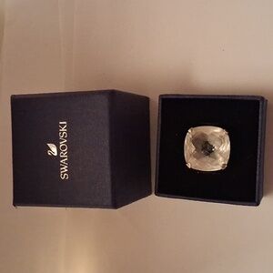 Swarovski Teal Crystal Ring Unisex Sz 6.